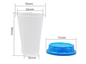كوب بلاستيك حجم 180 مل مع غطاء،  CX057