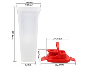 كوب بلاستيك حجم 1000 مل مع غطاء،  CX031B