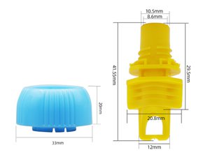 غطاء لولبي مدور بلاستيك،  LW049C