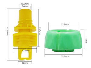 غطاء لولبي مدور بلاستيك،  LW055C